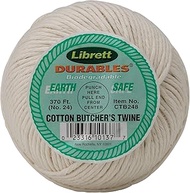 Librett Durables Butchers Twine, Cotton, 370-Feet, Made in America