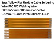 1pcs Yellow Flat Flexible Cable Soldering Wire FFC FFC Welding Wire 30mm/50mm/100mm Connector 0.5mm 
