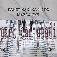 6-Piece Tie Rod, Rack End, Stabilizer Link for Mazda CX5 CX-5 Original