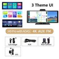 NJISD 10.26 "Wireless CarPlay & Android กล้องหน้ารถอัตโนมัติ ADAS หน้าจอสัมผัส4K DVRs แผงควบคุมระบบน