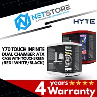 HYTE Y70 TOUCH INFINITE DUAL CHAMBER ATX CASE WITH TOUCHSREEN (RED | WHITE/BLACK)