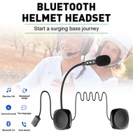 JPK【Waterproof&amp;High Quality】Motorcycle Helmet Bluetooth Headset Waterproof Riding Headset with Mic 16 Hours Music Time