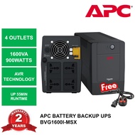 APC EASY UPS 1600VA , 230V, AVR,  4 Universal and (BVG1600I-MSX) BATTERY BACKUP