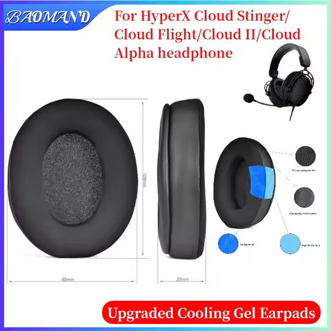 Coolig Gel Ear pads Replacement for HyperX Cloud Stinger/Cloud Flight/Cloud II/Cloud Alpha Headsets 