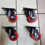 MERAH Per(pcs)Red Pu Wheel 2inch live/Red Pu Wheel 2inch dead/Red Pu Wheel 2inch brake