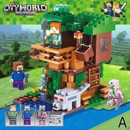 MY WORLD Lego Toy Minecraft Cave Minifigures Village House