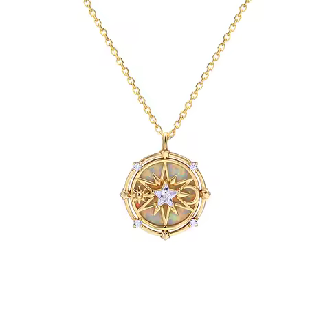 Anime Cardcaptor Sakura Necklaces Clear Card Dream Clow S925 Silver Necklace Wand Star OST Opal Pend