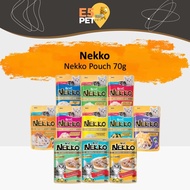 Nekko Pouch 70G - Nekko Premium Cat Pouch / Nekko Cat Pouch / Cat Treats / Cat Wet Food / Makanan Ku