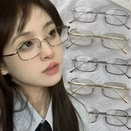 Retro Square Frame Glasses - Unisex Decorative Spectacles - Vintage Y2K Eyewear - Metal Narrow Frame