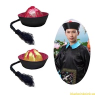 BLACK Chinese Court Official Hat for Role Play and Theater Funny Court Eunuch Hat