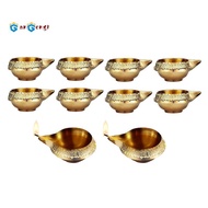 10 Pcs Kuber Diya for Diwali Decoration Alloy Metal Oil Lamp Traditional Diwali Diya Vilakku for Puj