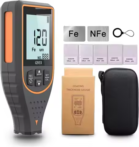 Digital Coating Thickness Gauge for Cars Fe/NFe Detection Backlit LCD Automotive Coating Thickness T