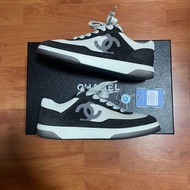 Chanel正品香奈兒23p徽標雙c 熊貓板鞋 黑白  36碼