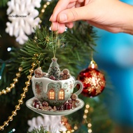 manclothescase Playful Holiday Elements Christmas Tree Ornaments Christmas Cup Shaped Hot Cocoa Orna