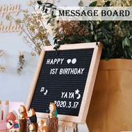 DIY Felt Letter Board Wooden Frame Changeable Symbols Numbers Message Boards Teaching Tool Home Deco
