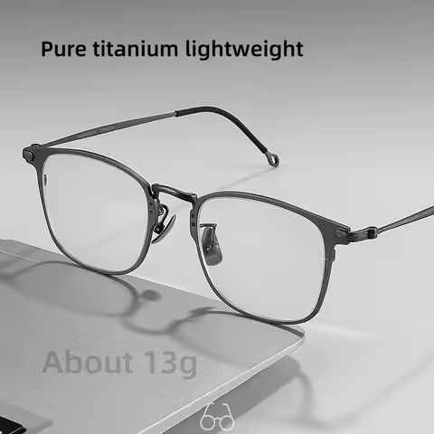 DIEDIESEE Anti Blue Light Ultra Light Pure Titanium Eyeglass Frame High-end Business Men's Optical P