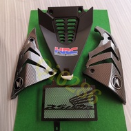 🛵HONDA 🔥RS150 Set Package 3 in 1🔥V1/V2🔥Side Engine cover carbon and Engine black/cooling net Black