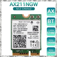 [I O J E] AX211NGW WiFi 6E M.2 Key E CNVio2 Dual Band 2.4Ghz/5Ghz Wireless Network Card Spare Parts 