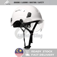 INDUSTRIAL SAFETY HELMET/HARD HAT EN397 WITH CHIN STRAP AND CLEAR LENS EN397
