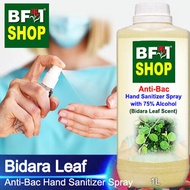 Anti Bacterial Hand Sanitizer Spray with 75% Alcohol - Bidara Anti Bacterial Hand Sanitizer Spray - 1L
