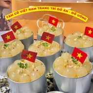 Vietnam Flag Toothpicks decorate food and drinks SET 100c for restaurants, cafes, decorate and take 
