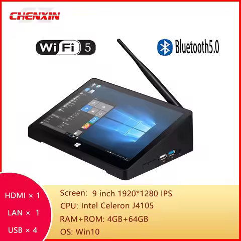 9inch 1920*1280 PIPO X9S H89 Mini PC Win11 Win10 N4020 J4105 4G 64G Tablet PC WIFI5 BT5.0 RJ45 Pocke