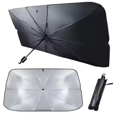 Car Sunshade Car Sunshade Retractable Sunscreen Heat Insulation Front Windshield Parasol Summer Suns