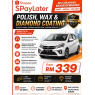 Car Polish, Wax & Diamond Coating Service Voucher. COMPACT & SEDAN car  /SPayLater Available/Caltex 