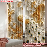2D flat printing 2pcs Drapes Multicolored World Tree Totem2 Digital Printed Polyester Drapes Holiday