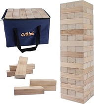 GOTHINK Large Tumbling Tower Game, Over 4FT Jumbo Wooden Block Yard Games 5.9'x2'x1.2'x54pcs Wood (S