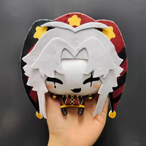 10cm Game Pierrot Dolls Pendant The Freak Circus Harlequin Jester Keychain for Backpack Hanging Orna