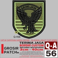Q-A56 SRIWIJAYA LOGO EMBROIDERY PATCH - WHOLESALE TESTIMONIAL REVIEW PATCH
