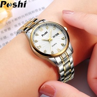 POSHI Diamond Women Ladies Watch Classic Quartz Analog Wrist Watch for Women Waterproof Jam Tangan Perempuan Wanita Original +