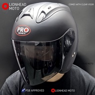 PRO MOTORCYCE HELMET PSB APPROVED MATTE BLACK