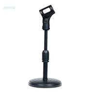 【3C】 Telescopic Desk Mic Stand with Heavy Duty Large Base Microphone Holder Bracket