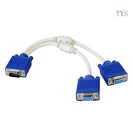 YYS Resolution 1080P VGA 1 Male to 2 Female Video Cable Adapter Cord 1080P