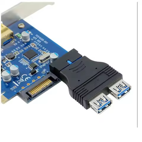 USB3.0 adapter 20 pin to 1/2 female adapter 20P to dual female desktop motherboard expansion