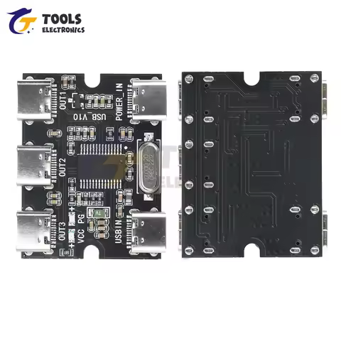 Type C USB Expansion Board Hub 1 In 3 Out Hub Usb Hud Expansion Module With Power Interface