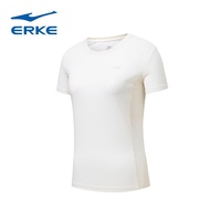 Original ERKE Sportswear 2024 Summer Speedo Womens Tops Fitness Yoga Clothing Ice Silk Short Sleeve 