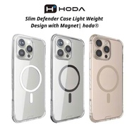 Hoda Slim Defender Case with Magnetic - Shockproof Ultralight Transparent Case Supports Wireless Cha