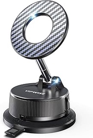 VIPWISE Magnetic Phone Holders for Your Car [89+LBS Suction & 3200gf Magnetic] 360° Adjustable Magsa
