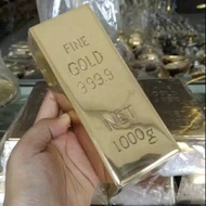 Fine Gold 999.9 / Miniatur Emas Batangan Kuningan 1000Gr
