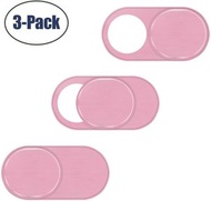 K-MART - (3個裝) 鏡頭蓋 保護私隱 相機鏡頭保護蓋 防黑客 超薄0.03mm 粉紅色