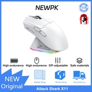 Attack Shark X11 wireless three mode game mouse PAW3311 with RGB charging base