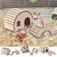 Hamster Hideout Hut Small Wood Hut for Hamster Dwarf Hamster Wooden House Small Animal Habitat Decor for Gerbils Hamsters Mice gorgeously