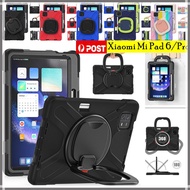 Stand Case For Xiaomi Mi Pad 6 / Xiaomi Mi Pad 6 Pro 11 inch 2023 Rotating Shockproof Tough Cover Strap