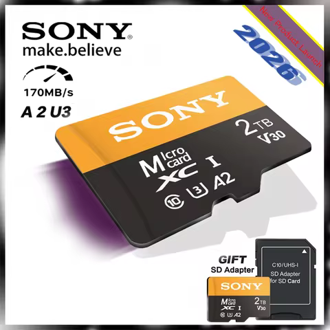 SONY High Speed TF Memory Card A2 C10 Latest Read-Write Tech 2TB/1TB/512GB/256GB for Cameras Phones
