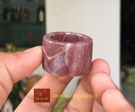 Nhẫn Càn Long Đá Mable Tự Nhiên Yên Bái Nâu Sáng Đeo Ngón Cái Ngón Trỏ