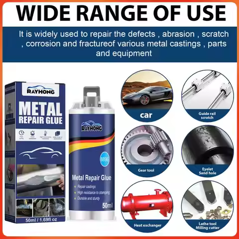 50/100ml Casting Glues Metal Bonding Adhesive Foundry Glue Steel/Iron/Aluminum Castings Repair Tool