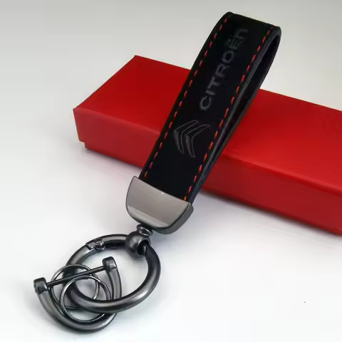 Suede/Metal Car Badges Keychain Keyring Pendant For Citroen C1 C2 C3 Vts C4 Saxo C4L C5 C6 C8 Xsara 